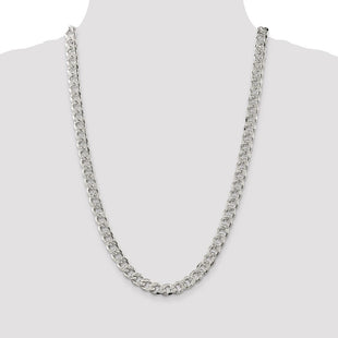 Sterling Silver Pav Curb Chain (Style QCF250-26)