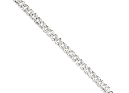 Sterling Silver Pav Curb Chain (Style QCF250-8)