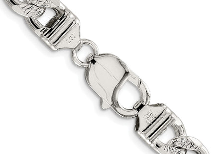 Sterling silver curb link chain, another view