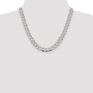 Sterling Silver Pav Curb Chain (Style QCF300-20)