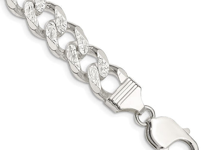 Sterling Silver Pav Curb Bracelet