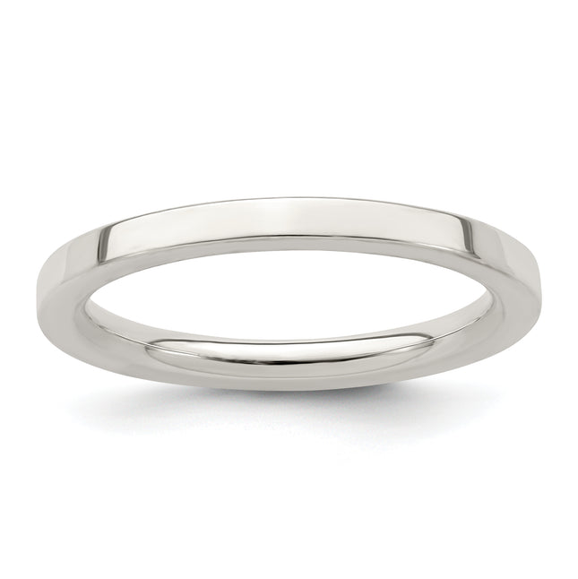 Sterling Silver Comfort Fit Flat Band