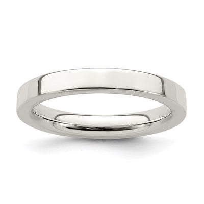 Sterling Silver Comfort Fit Flat Band