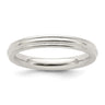 Sterling Silver Comfort Fit Half Round Milgrain Size 13 Band