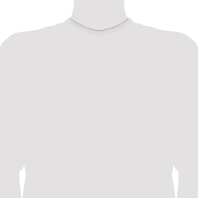 Sterling Silver Rhodium-plated Cable Chain, 20 x 1mm