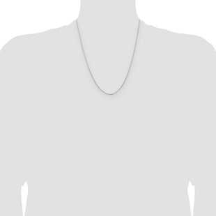 Sterling Silver Rhodium-plated Cable Chain (Style QCL025R-22)