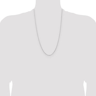 Sterling Silver Rhodium-plated Cable Chain