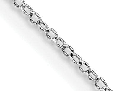 Sterling Silver Rhodium-plated Cable Chain, 20 x 1mm