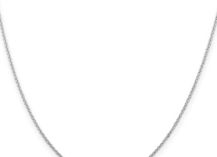 Sterling Silver Rhodium-plated Cable Chain w/2in ext., 20 x 1mm