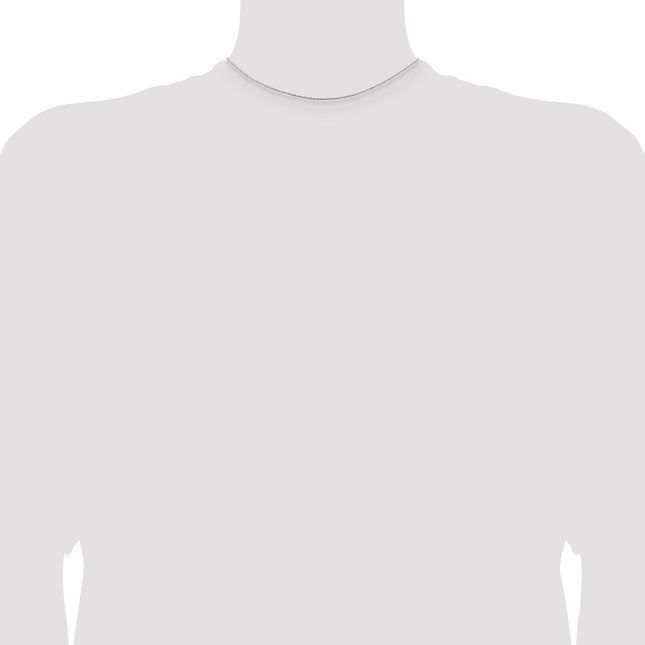 Sterling Silver Rhodium-plated Cable Chain, 14 x 1mm (R-14)