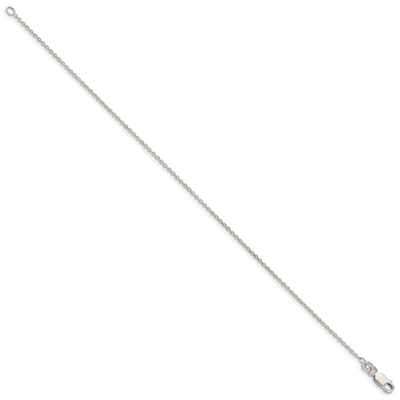 Sterling Silver Cable Bracelet, 7 x 1.25mm