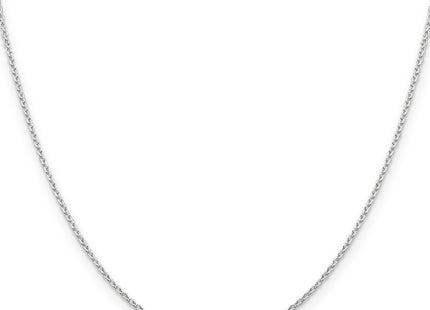 Sterling Silver Rhodium-plated Cable Chain with a extention