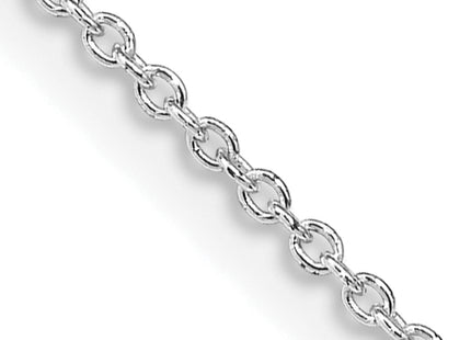 Sterling Silver Rhodium-plated Cable Chain with a extention