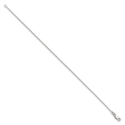 Sterling Silver Cable Bracelet, 7 x 1.5mm