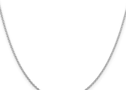 Sterling Silver Rhodium-plated Cable Chain, 16 x 1.5mm