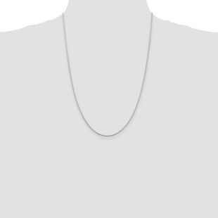 Sterling Silver Rhodium-plated Cable Chain (Style QCL040R-24)