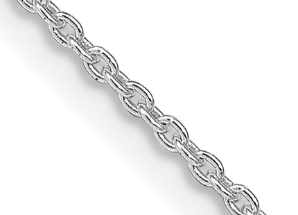 Sterling Silver Rhodium-plated Cable Chain, 16 x 1.5mm