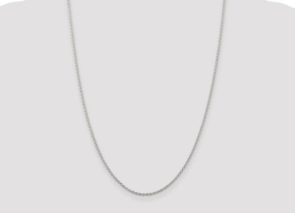 Sterling Silver Rhodium-plated Cable Chain
