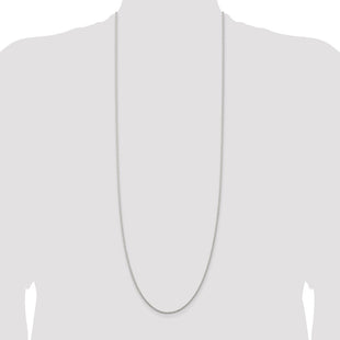 Sterling Silver Rhodium-plated Cable Chain