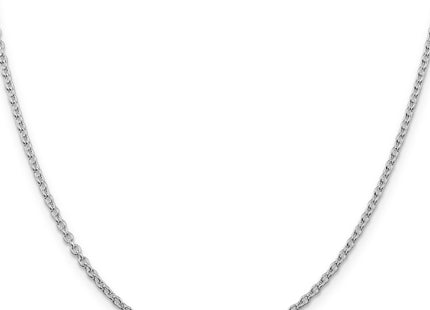 Sterling Silver Rhodium-plated Cable Chain, 18 x 2.25mm