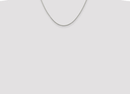 Sterling Silver Rhodium-plated Cable Chain, 18 x 2.25mm
