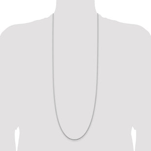 Sterling Silver Rhodium-plated Cable Chain (Style QCL060R-36)
