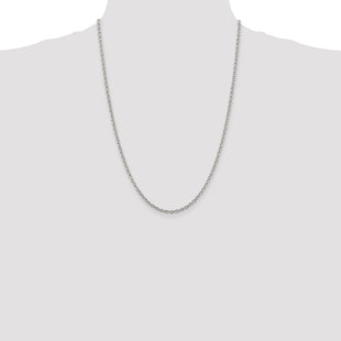 Sterling Silver Cable Chain (Style QCL080-24)