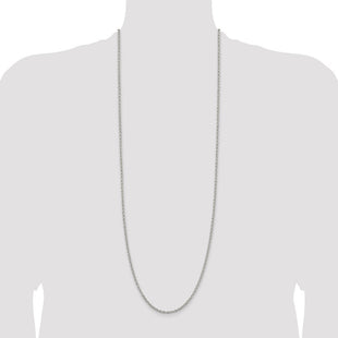 Sterling Silver Cable Chain (Style QCL080-36)