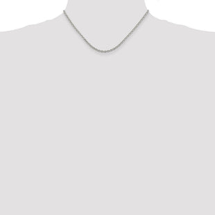 Sterling Silver Rhodium-plated Cable Chain (Style QCL080R-16)