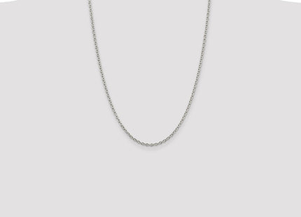 Sterling Silver Rhodium-plated Cable Chain (Style QCL080R-24)