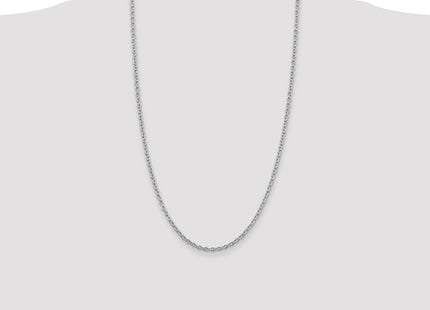 Sterling Silver Rhodium-plated Cable Chain (Style QCL080R-26)