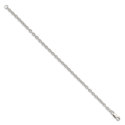 Sterling Silver Cable Bracelet, 7 x 3.5mm