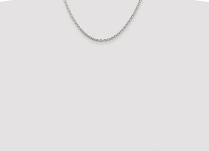 Sterling Silver Rhodium-plated Cable Chain (Style QCL100R-18)