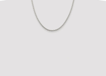 Sterling Silver Rhodium-plated Cable Chain (Style QCL100R-20)