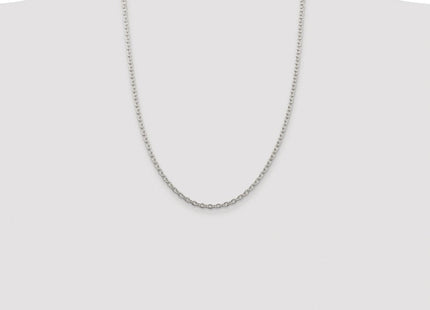 Sterling Silver Rhodium-plated Cable Chain (Style QCL100R-24)