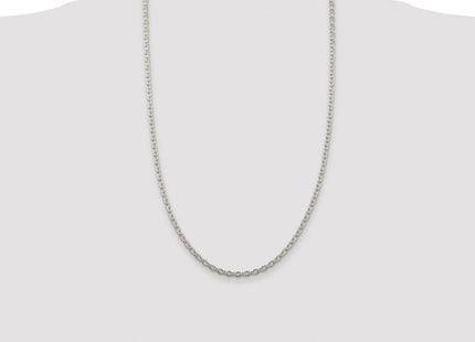Sterling Silver Rhodium-plated Cable Chain (Style QCL100R-26)