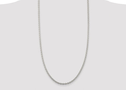 Sterling Silver Rhodium-plated Cable Chain (Style QCL100R-28)