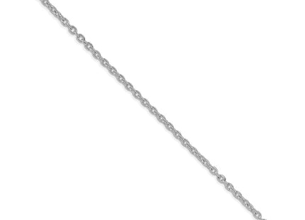 Sterling Silver Rhodium-plated Cable Bracelet, 7 x 3.5mm
