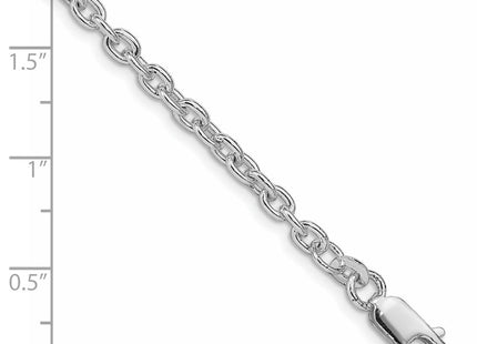 Sterling Silver Rhodium-plated Cable Chain (Style QCL100R-8)