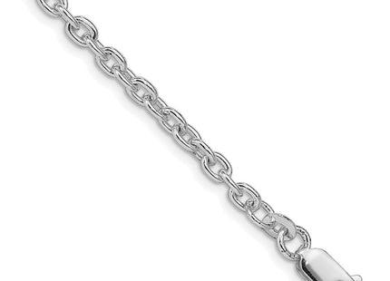 Sterling Silver Rhodium-plated Cable Bracelet