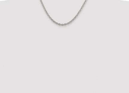Sterling Silver Rhodium-plated Cable Chain