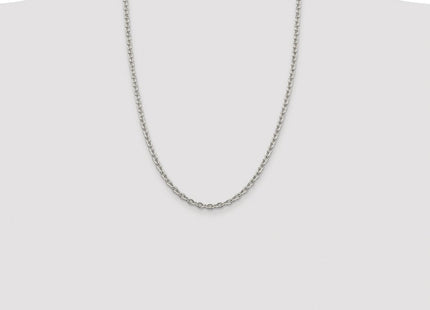 Sterling Silver Rhodium-plated Cable Chain