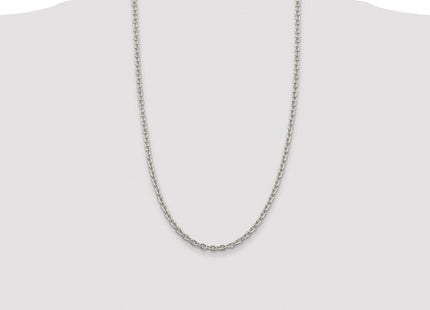 Sterling Silver Rhodium-plated Cable Chain (Style QCL120R-26)
