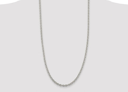 Sterling Silver Rhodium-plated Cable Chain