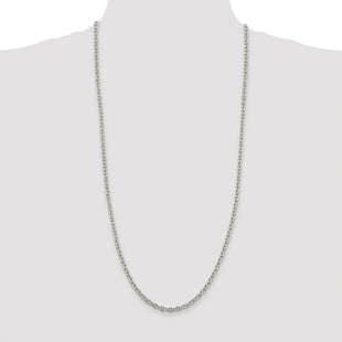 Sterling Silver Rhodium-plated Cable Chain