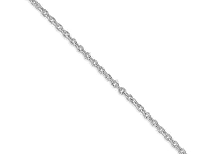 Sterling Silver Rhodium-plated Cable Bracelet, 7 x 4.5mm