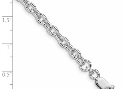 Sterling Silver Rhodium-plated Cable Chain