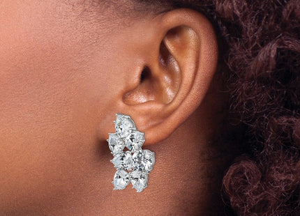 Sterling Silver Earrings Style QCM100 - Classique Jewelry Inc.