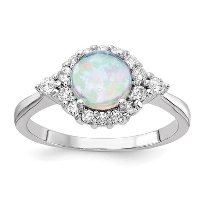 Sterling silver cubic zirconia ring