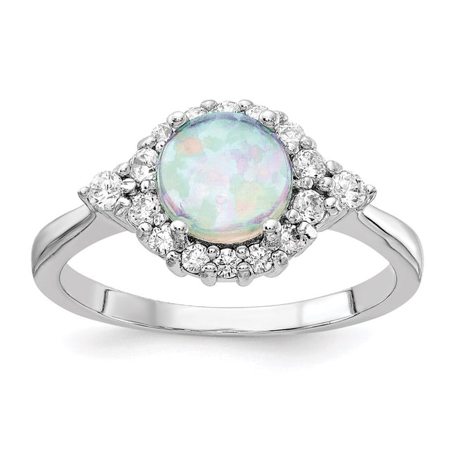Sterling silver cubic zirconia ring